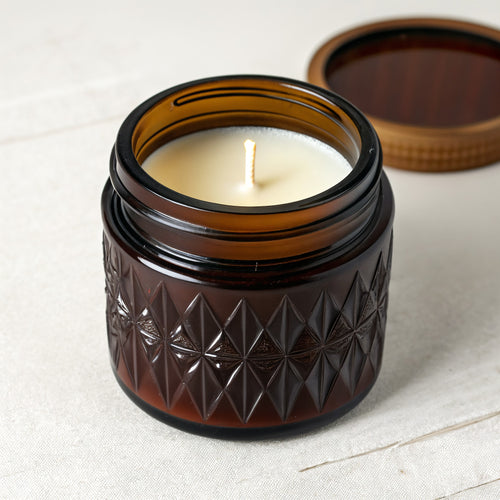 Naldony Cedarwood Musk Soy Candle — hero front view