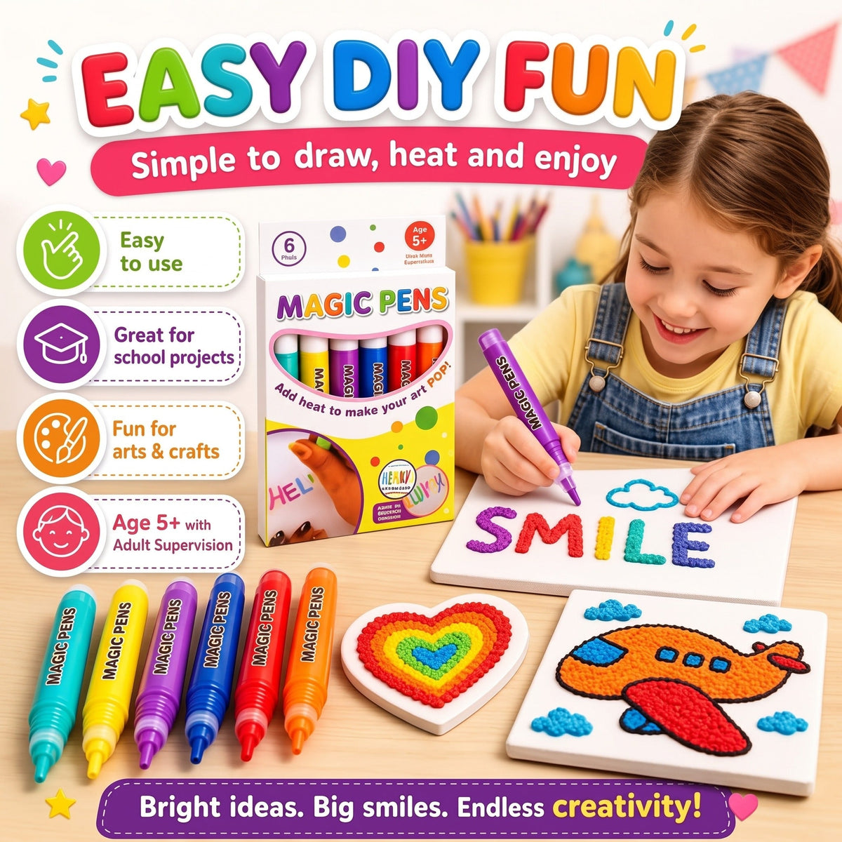 Magic Pen – Draw 3D with one stroke!DIY Bubble Magic Drawing Pens