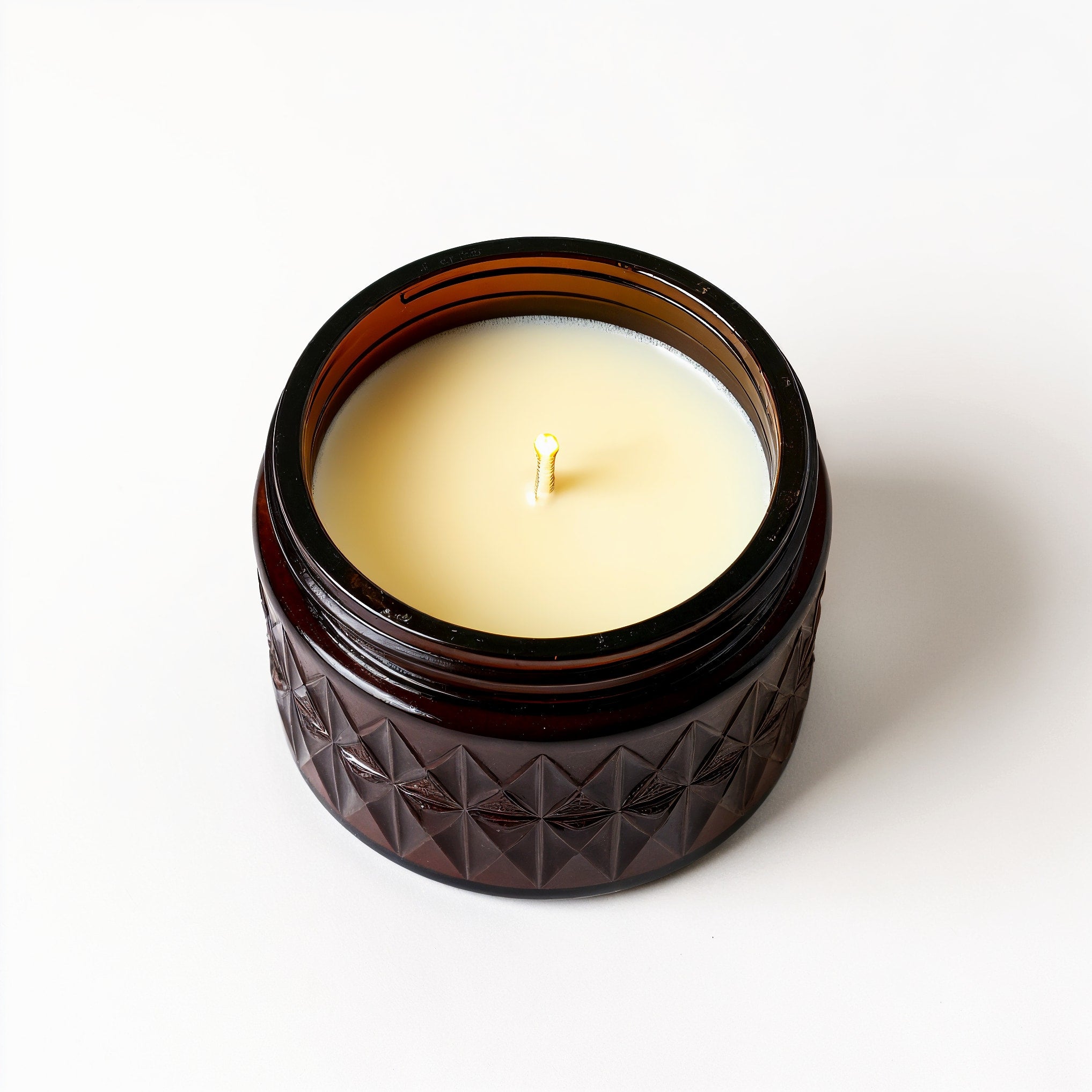 Naldony Cedarwood Musk Soy Candle — top-down view showing interior