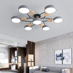 Modern LED ceiling light in Scandinavian style with molecule arms