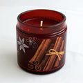 Naldony Cinnamon Spice Soy Candle — side profile of the jar
