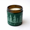 Naldony Pine Forest Soy Candle — Side profile showing the jar's silhouette