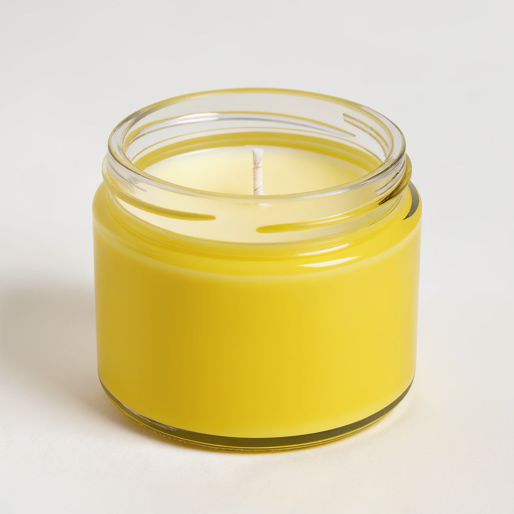 Naldony Lemongrass Soy Candle — side profile showing jar silhouette