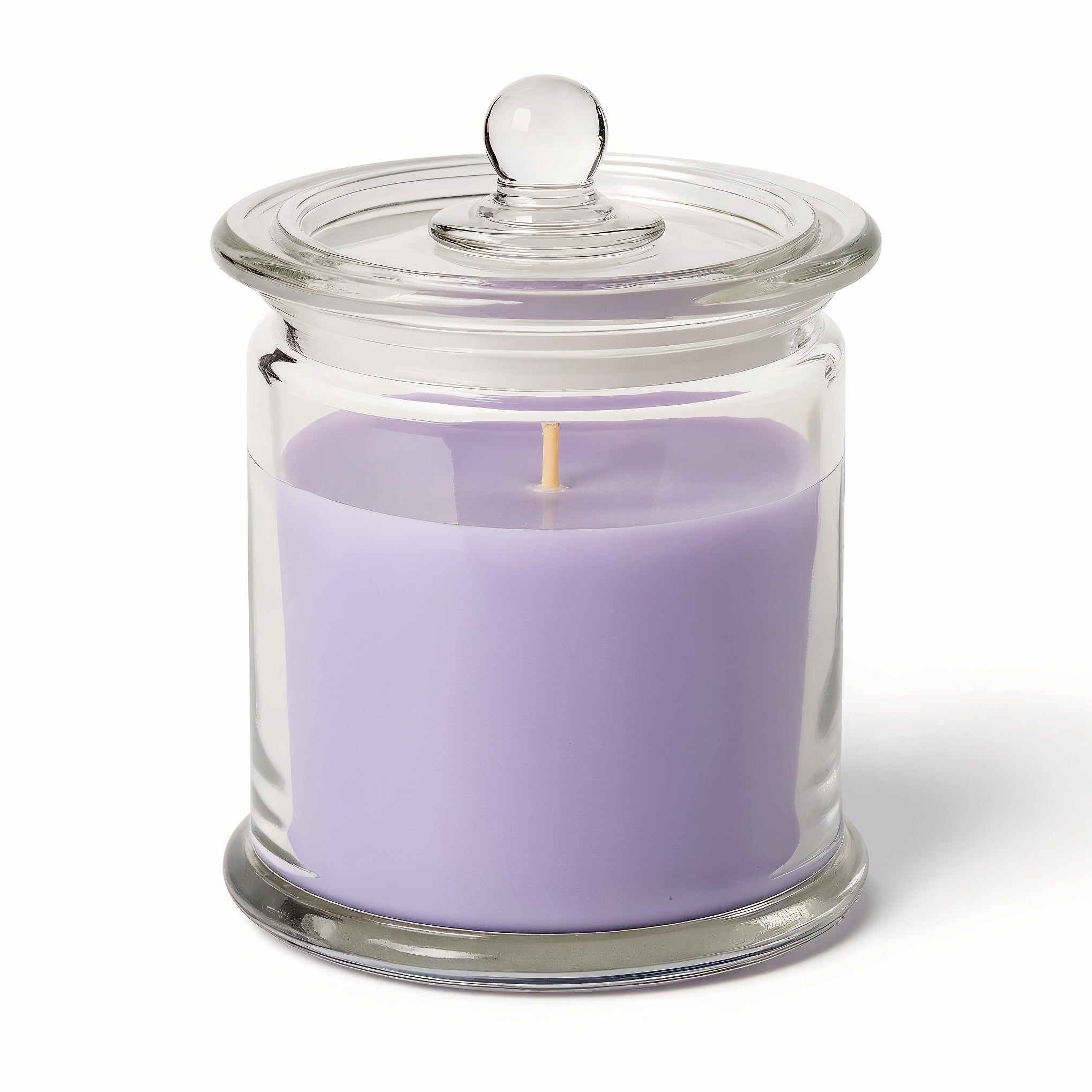 Naldony Lavender Fields Soy Candle — direct side profile showing the cylindrical form
