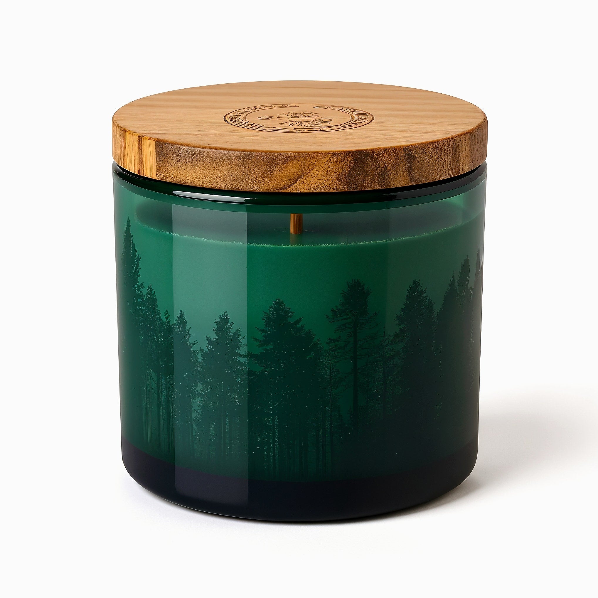 Naldony Forest Escape Soy Candle — side profile showing the cylindrical shape