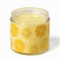 Naldony Citrus Zest Soy Candle — side profile showing the cylindrical shape and transparent glass