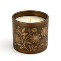 Naldony Patchouli Dream Soy Candle — side profile showing silhouette of the bronze jar
