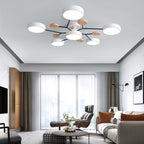 Modern LED ceiling light in Scandinavian style with molecule arms