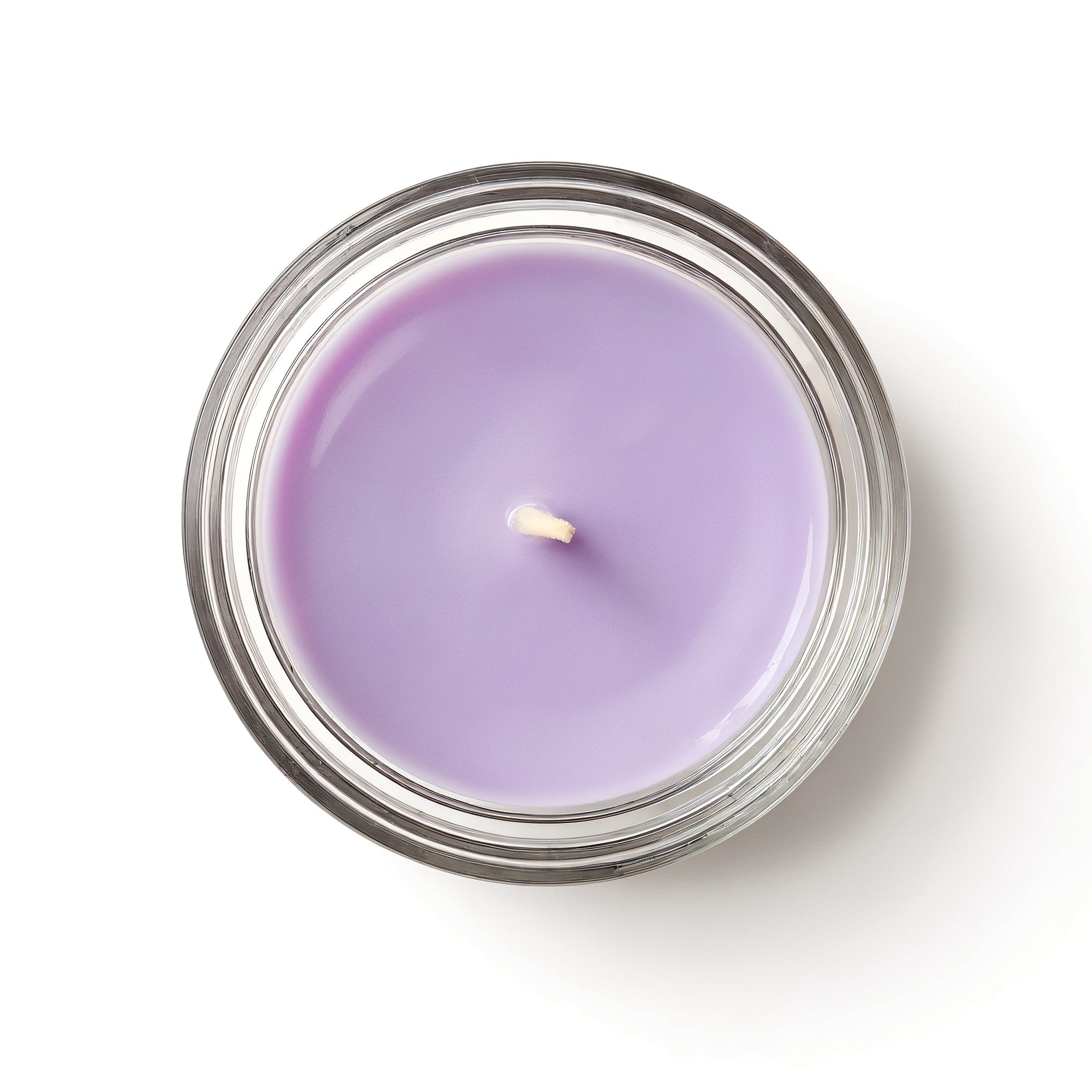 Naldony Lavender Fields Soy Candle — underside view showing the base of the jar