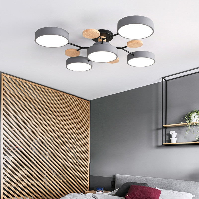 Modern LED ceiling light in Scandinavian style with molecule arms