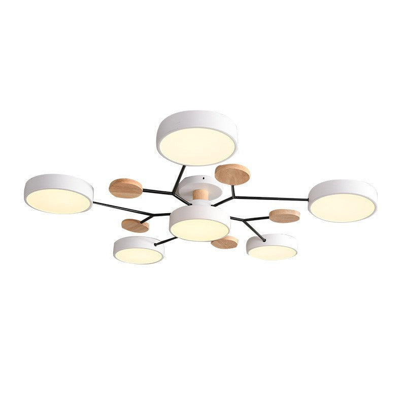 Modern LED ceiling light in Scandinavian style with molecule arms