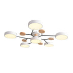 Modern LED ceiling light in Scandinavian style with molecule arms