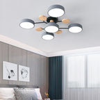 Modern LED ceiling light in Scandinavian style with molecule arms