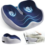 Ergonomic memory foam seat cushion with coccyx cut-out