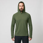Men's UPF 50+ Sun Hoodie – Lightweight Quick-Dry Hiking & Fishing UV Top with Thumb Loops
