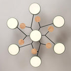 Modern LED ceiling light in Scandinavian style with molecule arms