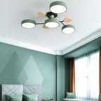 Modern LED ceiling light in Scandinavian style with molecule arms