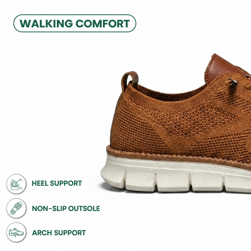 Men's breathable knit trainers with elastic laces