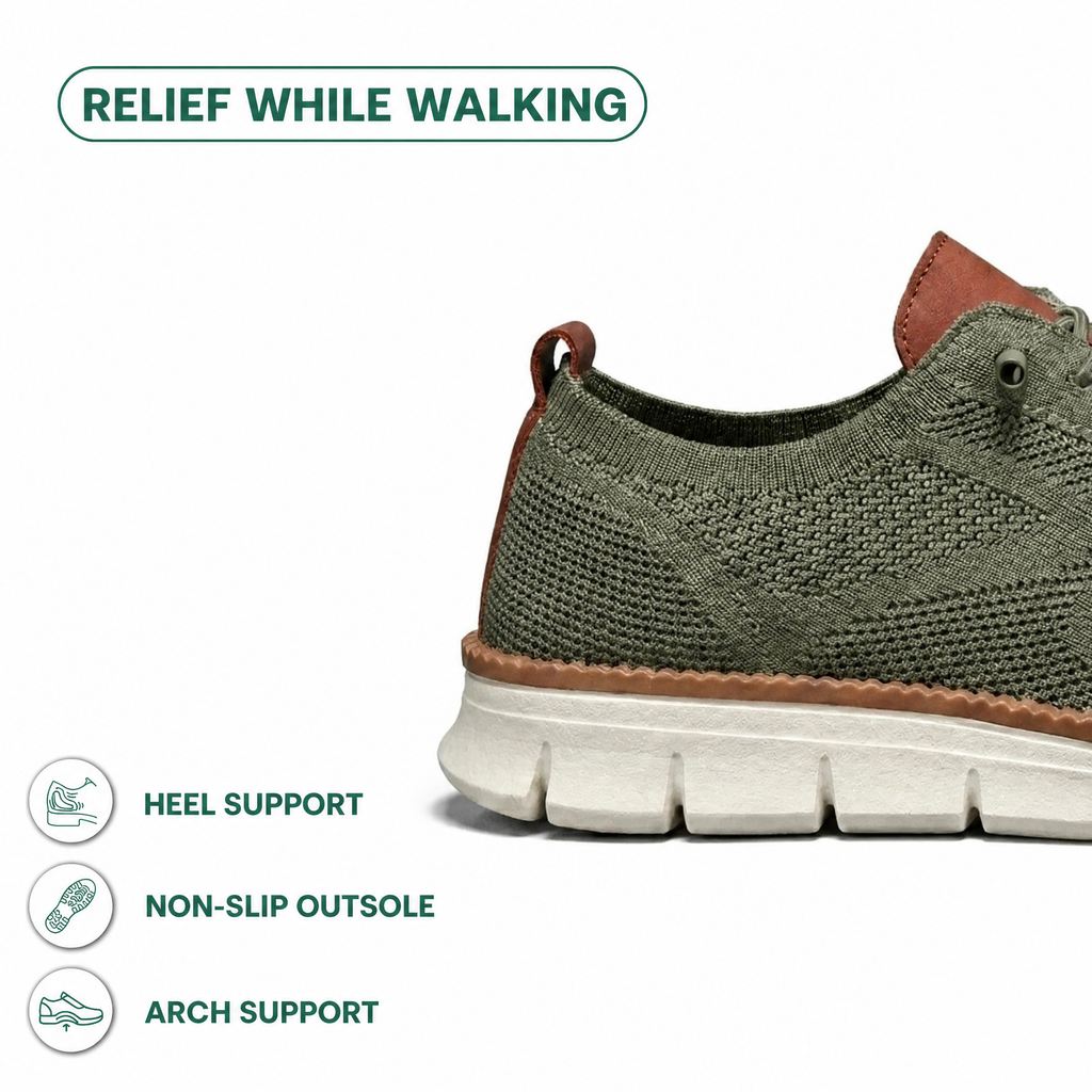 Men's breathable knit trainers with elastic laces