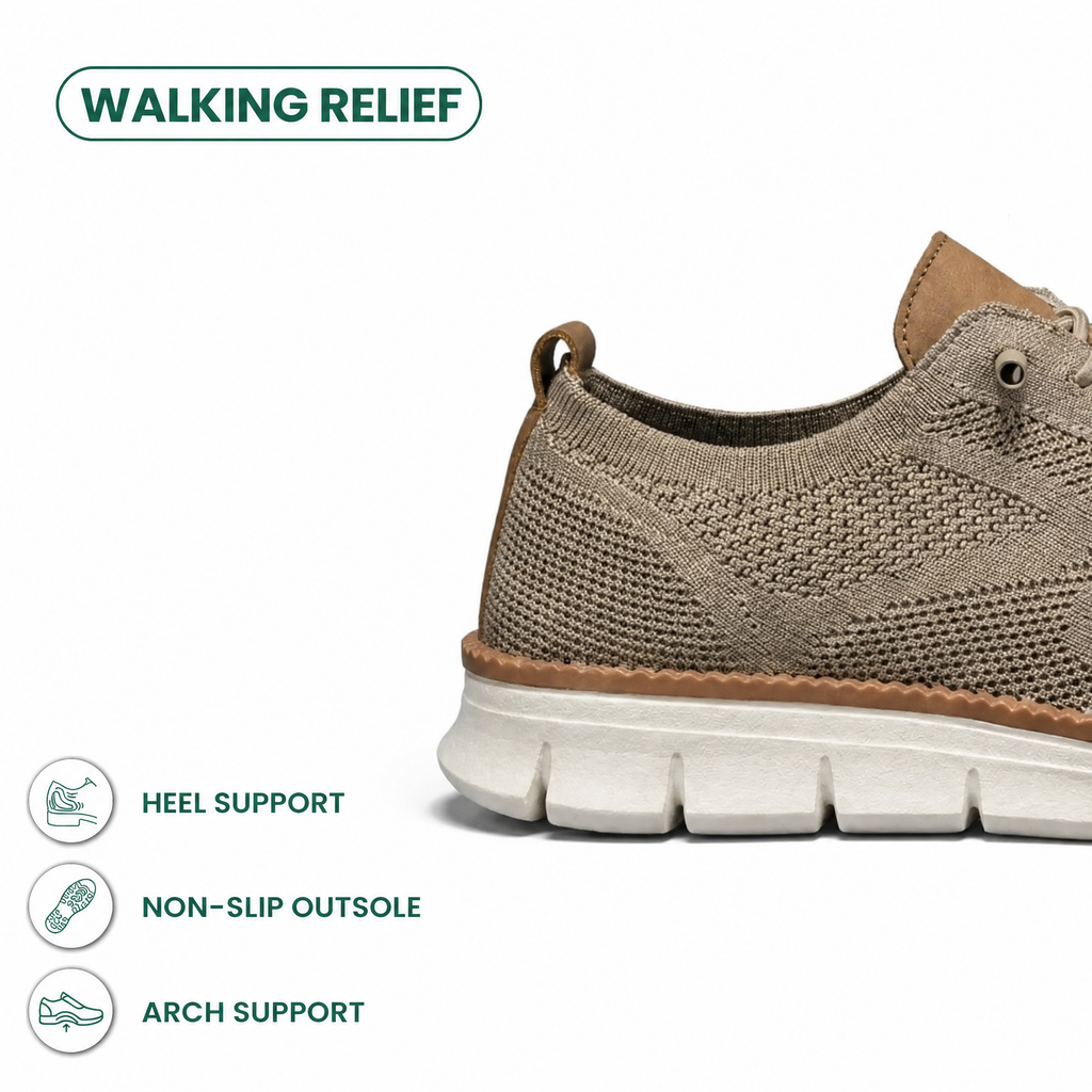 Men's breathable knit trainers with elastic laces