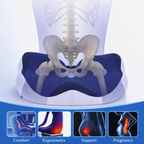 Ergonomic memory foam seat cushion with coccyx cut-out