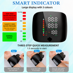Digital wrist blood pressure monitor with colour LCD display