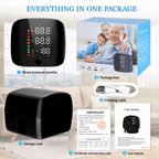 Digital wrist blood pressure monitor with colour LCD display