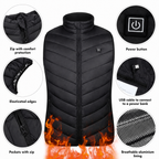Unisex USB heated gilet with 3 heat levels