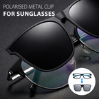 Polarised flip-up clip-on sunglasses for prescription glasses