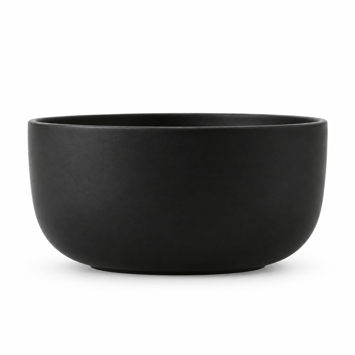 Top view of naldony matte black bowl