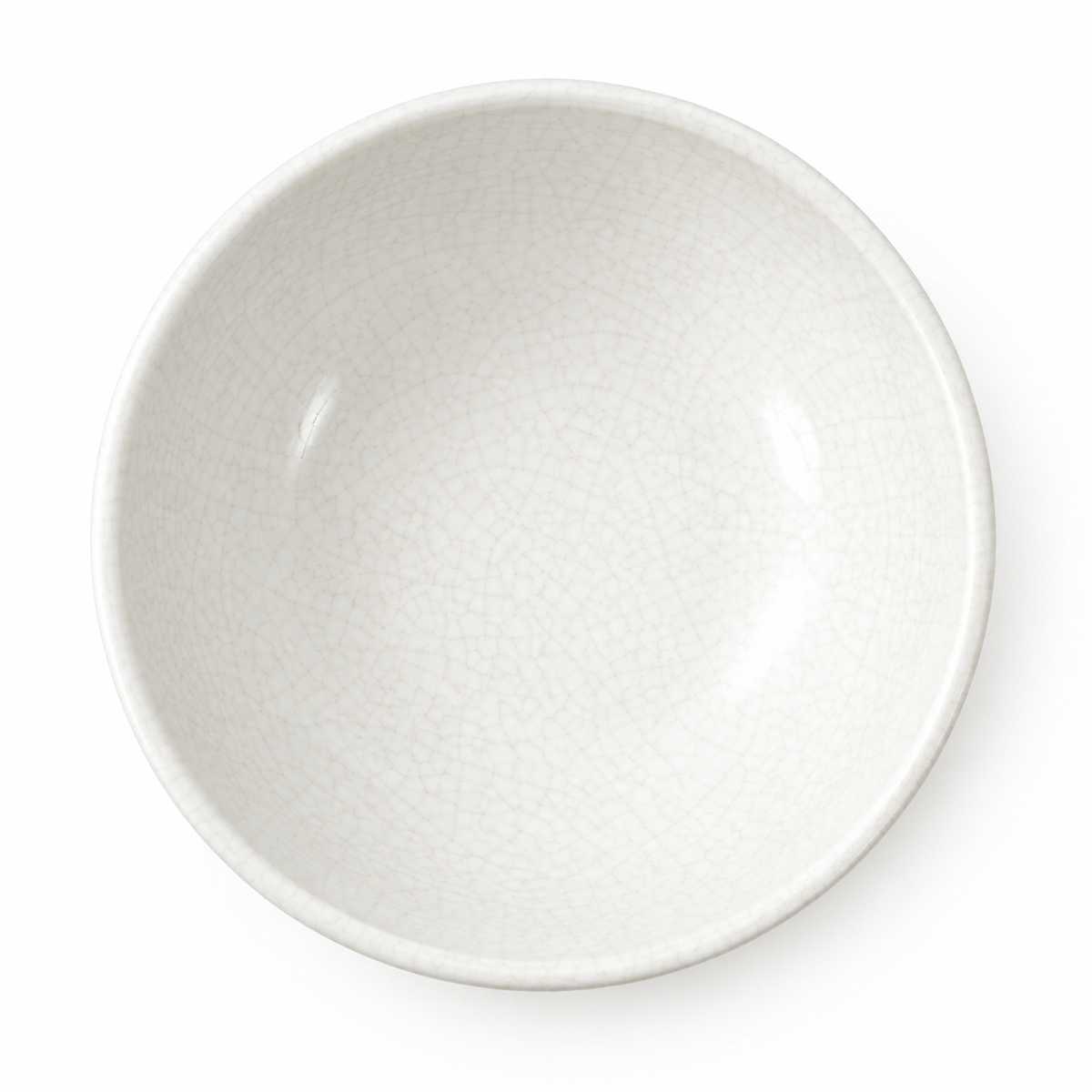 Side view of white ceramic serving bowl