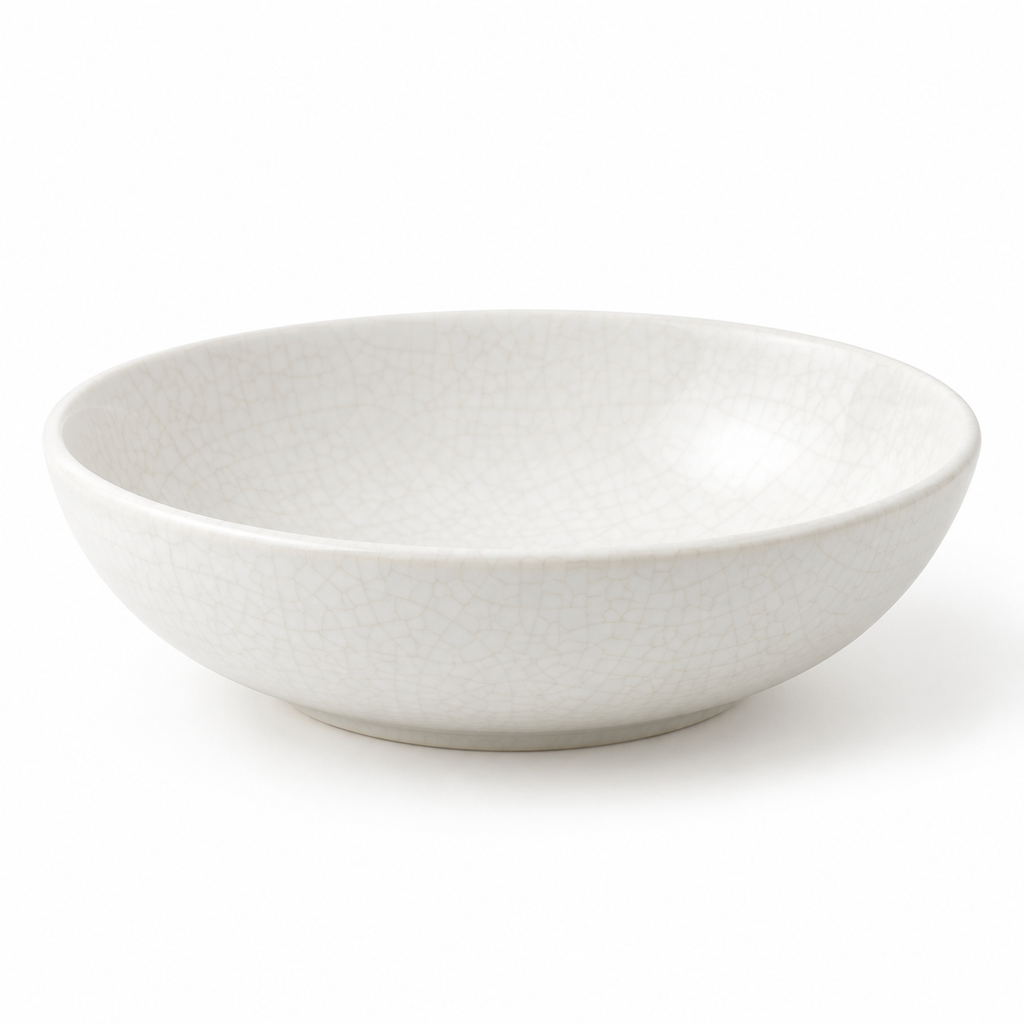 naldony ceramic serving bowl with crackle pattern
