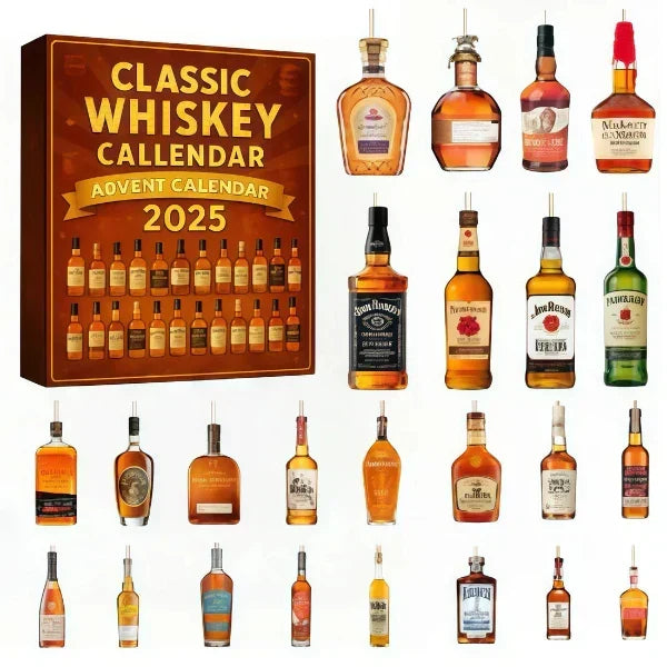 Whisky advent calendar 2025, 24 decorative miniature bottles