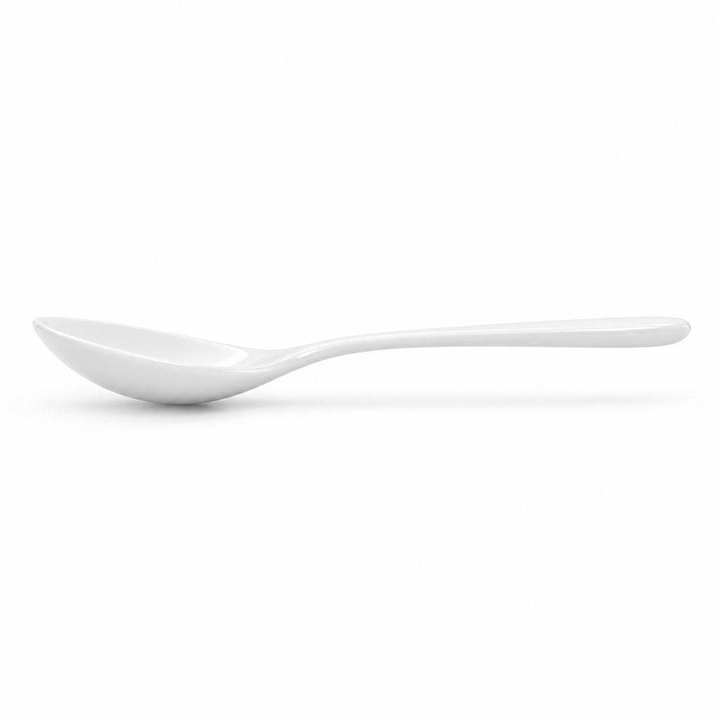 Close-up of the spoon's smooth finish