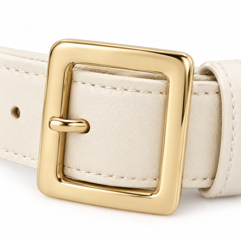 Detailed image of Naldony belt's stitching.