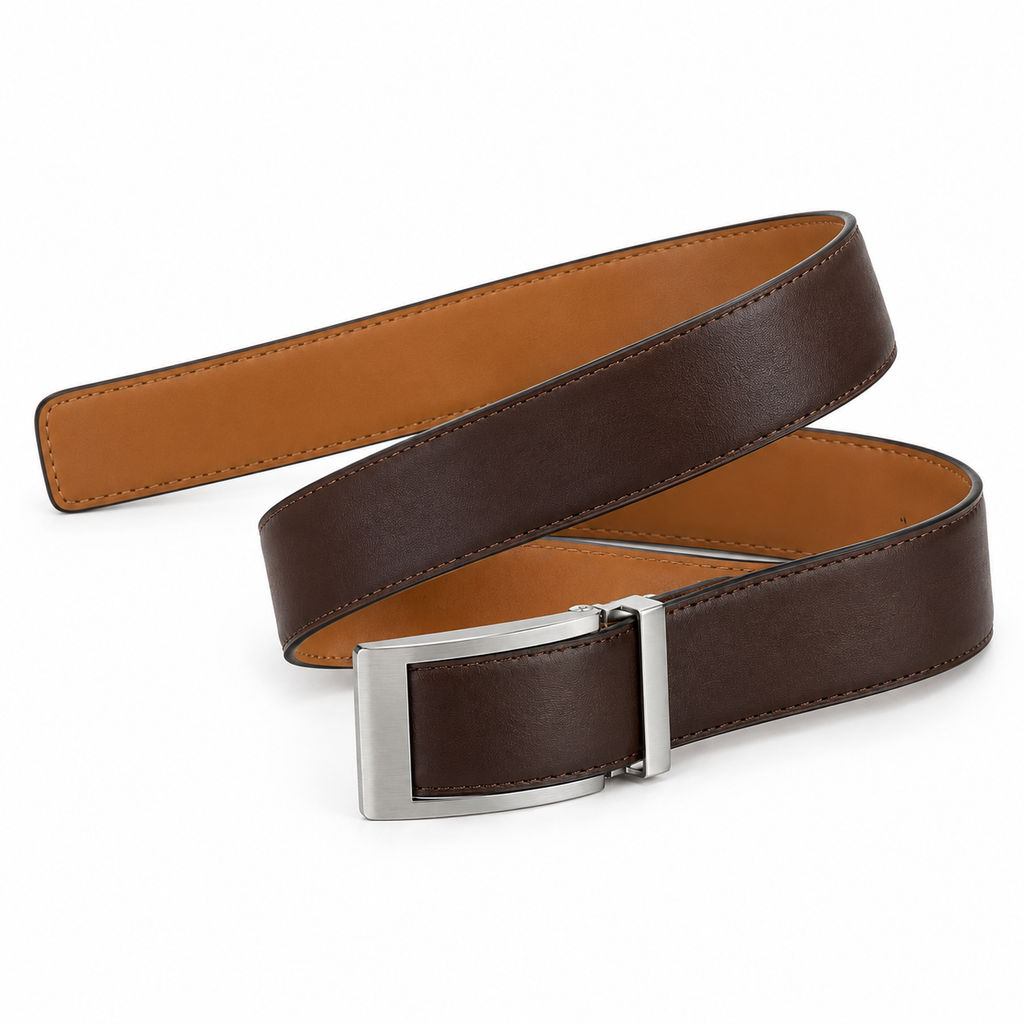 Brown side of Naldony leather belt
