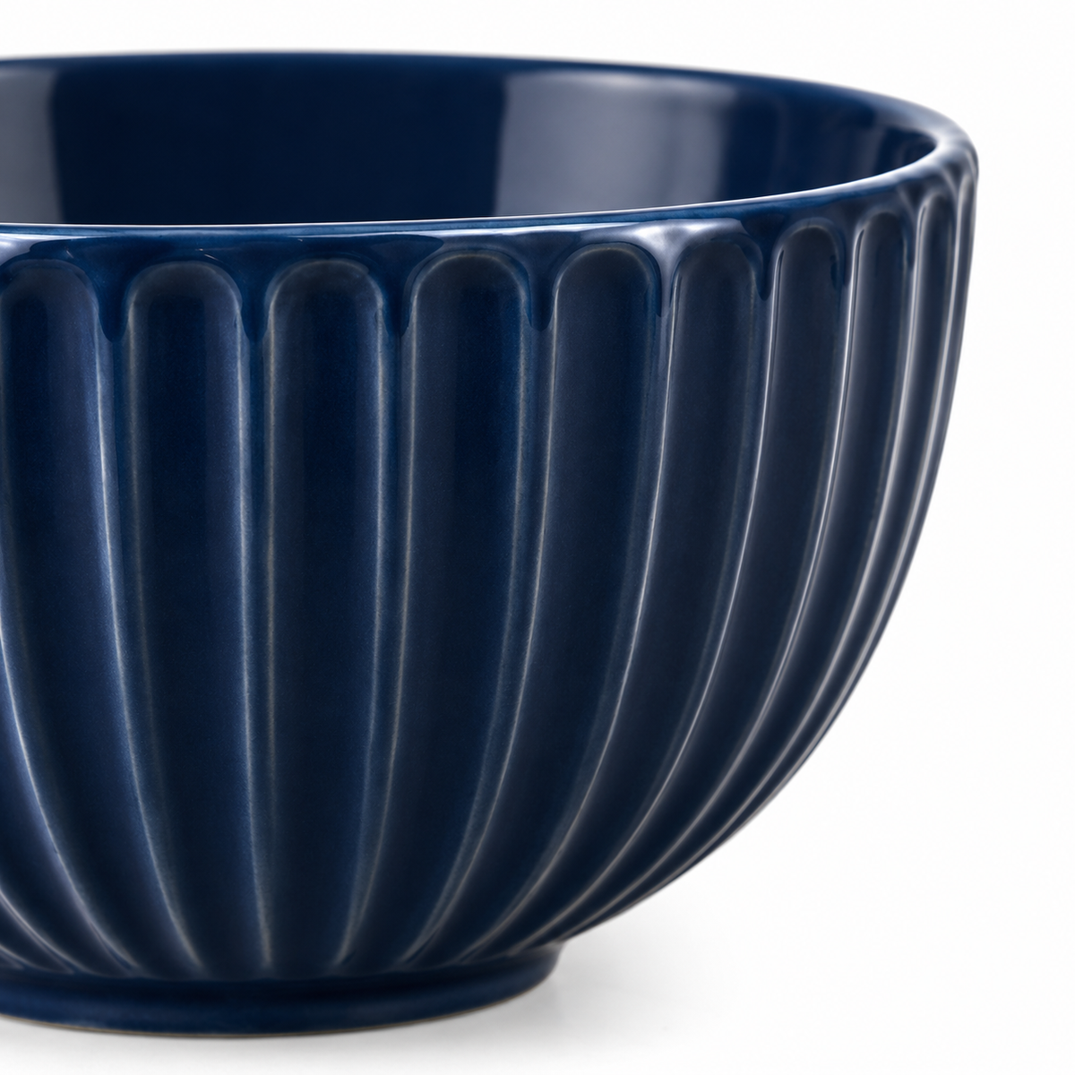Elegant deep blue bowl for dining.
