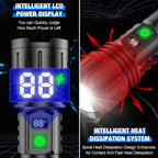 Tactical flashlight 100,000 lumens, 5000mAh USB-C rechargeable, IPX5 waterproof