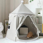 Kids Canvas Play Teepee Tent, 100% cotton, pine poles, spacious