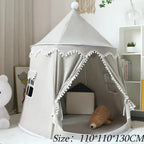 Kids Canvas Play Teepee Tent, 100% cotton, pine poles, spacious