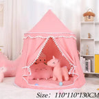 Kids Canvas Play Teepee Tent, 100% cotton, pine poles, spacious