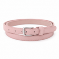 Naldony pink leather belt with metal buckle