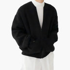 Men's zip cardigan in rib knit