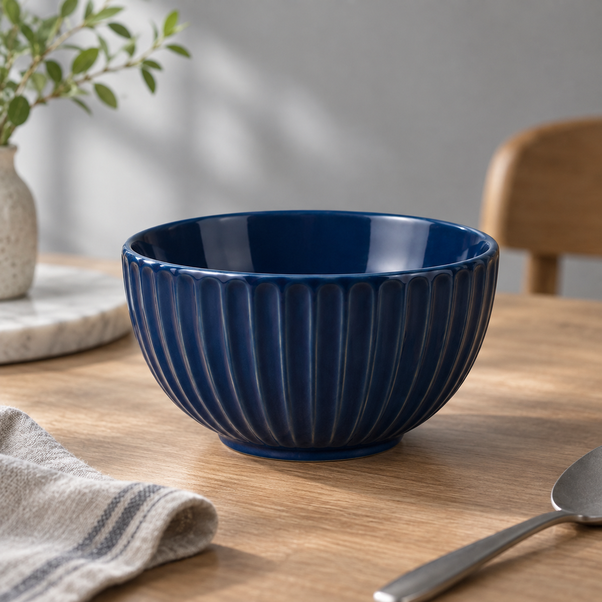 Side view of naldony ceramic bowl.