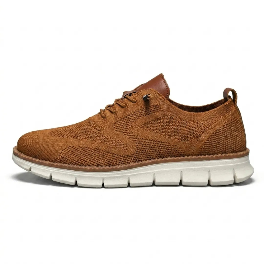 Men's breathable knit trainers with elastic laces
