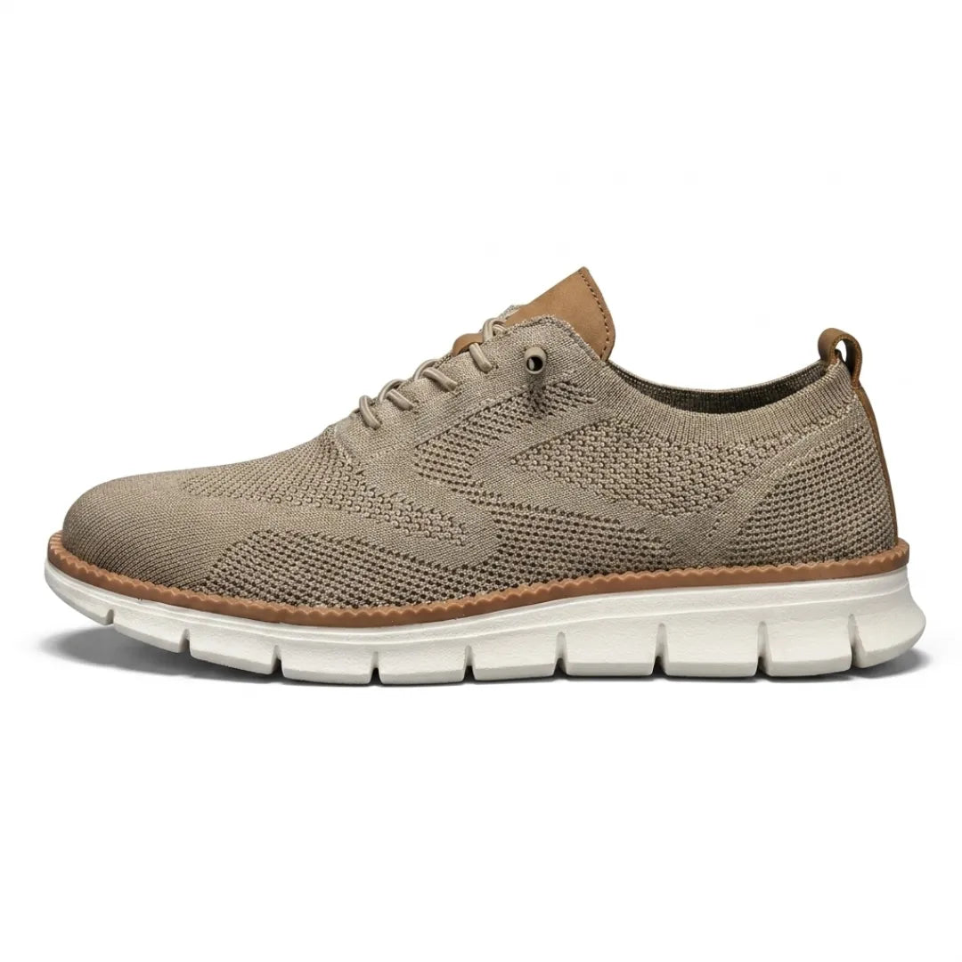 Men's breathable knit trainers with elastic laces