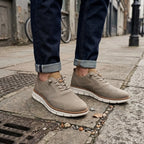 Men's breathable knit trainers with elastic laces