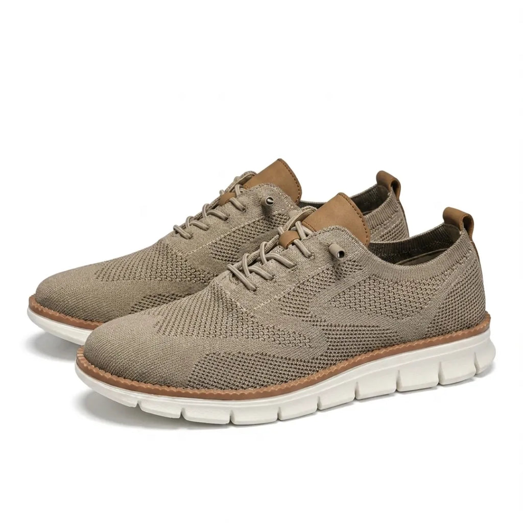 Men's breathable knit trainers with elastic laces