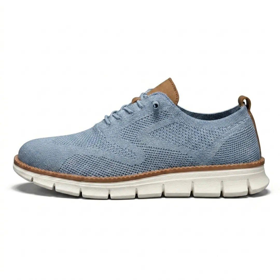 Men's breathable knit trainers with elastic laces