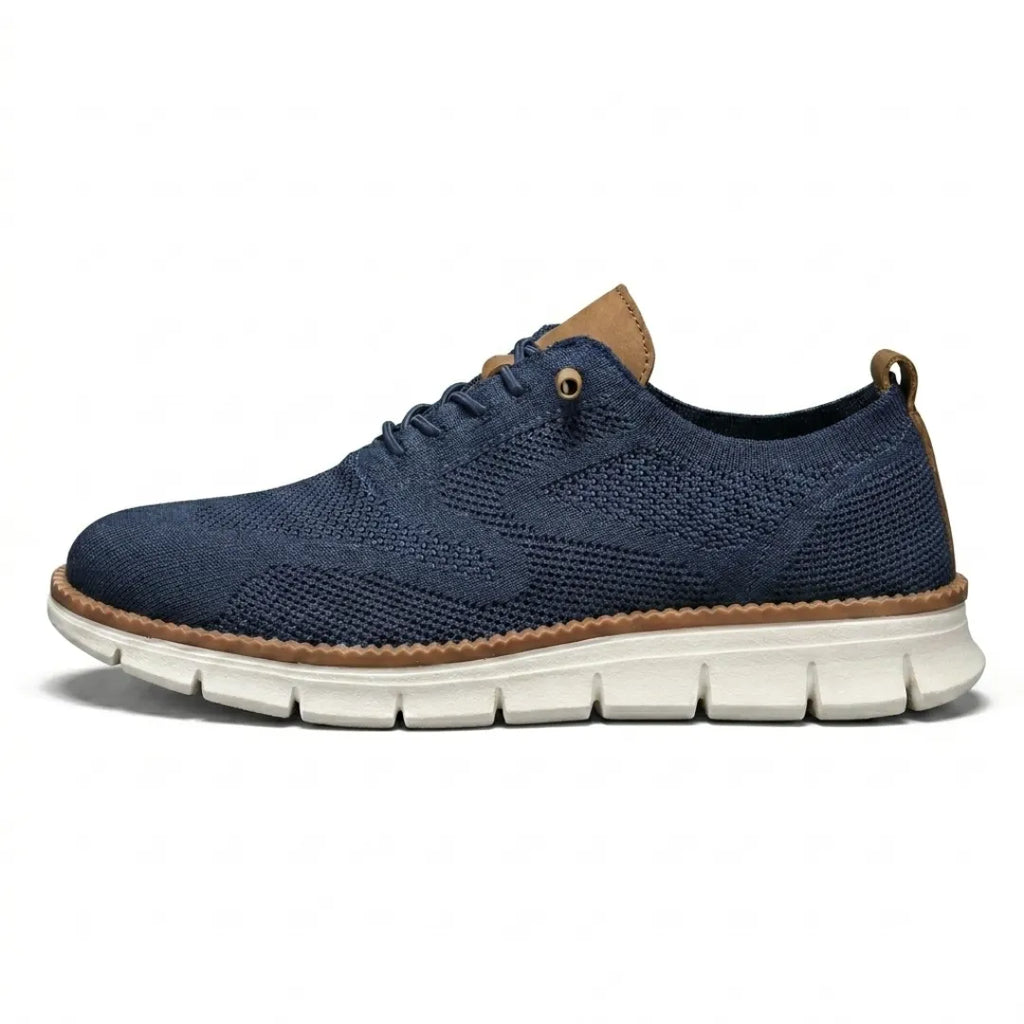 Men's breathable knit trainers with elastic laces